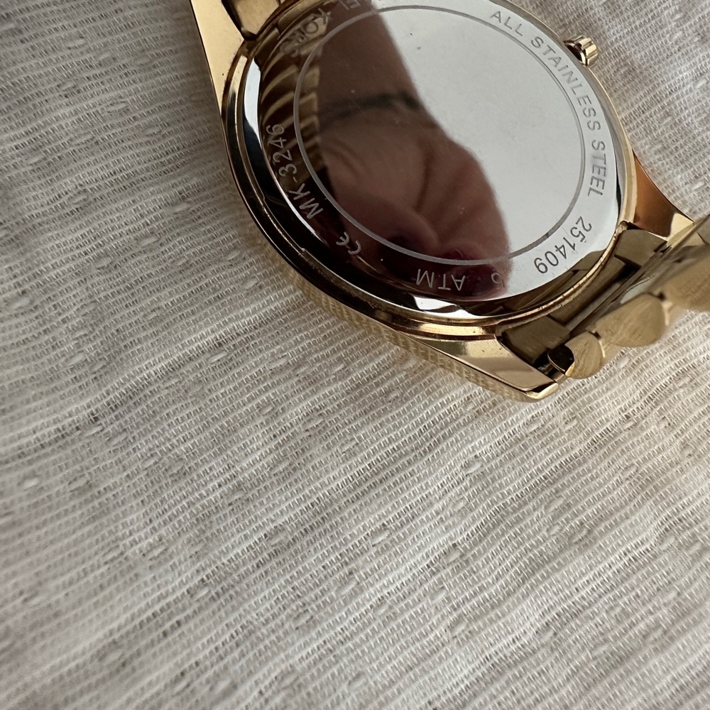 Michael Kors Gold Watch with Red Accents - Picture 5 of 9